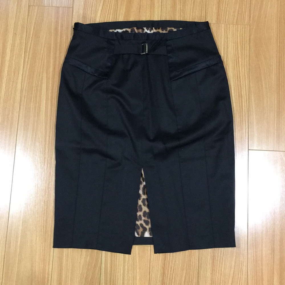 Jaguar-print lined Pencil skirt